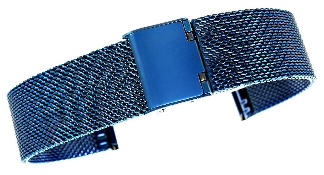 Bransoleta IPBL Niebieska Mesh 18 mm JK18B - obrazek 2 Bransoleta IPBL Niebieska Mesh 18 mm JK18B - obrazek 2