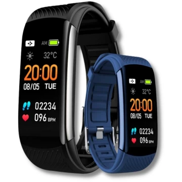 Smartwatch uniseks Giewont GW200-6 - czarny pasek silikonowy + granatowy pasek silikonowy