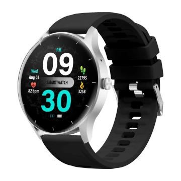 Smartwatch damski Gravity GT2-6 na pasku czarnym, czarna tarcza