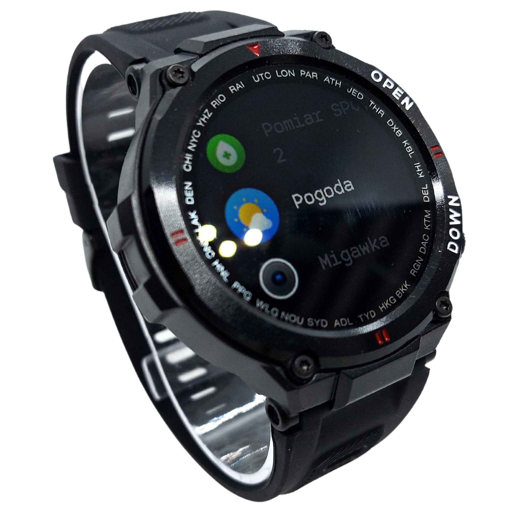 Smartwatch Męski Giewont GW430-1 Czarny – Mikrofon i głośnik Smartwatch Męski Giewont GW430-1 Czarny – Mikrofon i głośnik