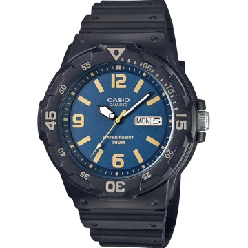 Zegarek męski Casio MRW-200H-2B3VDF na czarnym pasku, czarna tarcza
