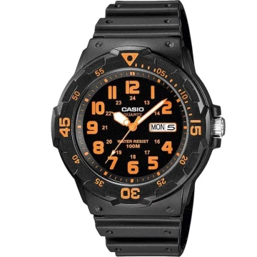 Zegarek męski Casio MRW-200H-4BVDF na czarnym pasku, czarna tarcza