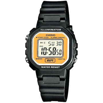 Zegarek damski Casio LA-20WH-9ADF na pasku czarnym, czarny wyświetlacz