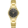 Zegarek damski Casio LTP-1130N-1ARDF na złotej bransolecie, czarna tarcza