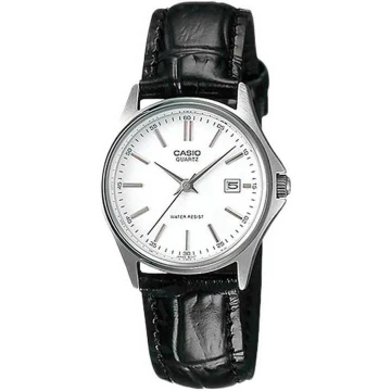 Zegarek damski Casio LTP-1183E-7ADF na pasku czarnym, biała tarcza