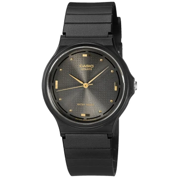 Zegarek damski Casio MQ-76-1ALDF na czarnym pasku, czarna tarcza