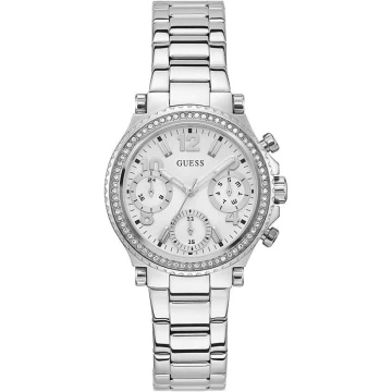 Zegarek damski Guess Cosmic GW0590L1 na bransolecie srebrnej, srebrna tarcza