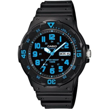 Zegarek męski Casio MRW-200H-2BVDF na czarnym pasku, czarna tarcza