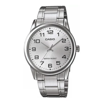 Zegarek męski Casio MTP-V001D-7BUDF na bransolecie srebrnej, srebrna tarcza
