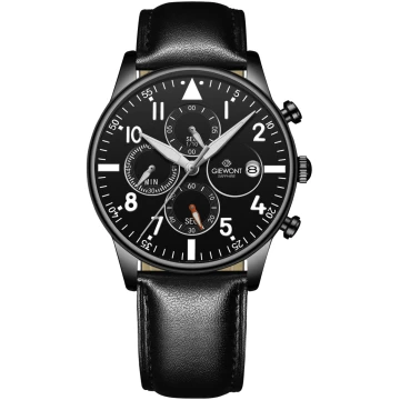 Zegarek Męski Giewont Chronograph Sapphire Czarny GW5630-A1