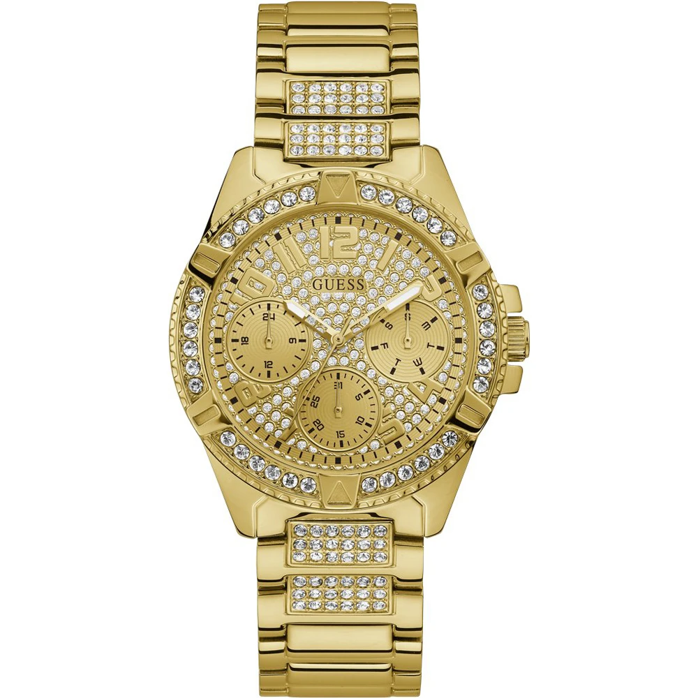 Zegarek damski GUESS Lady Frontier W1156L2 na bransolecie złotej, WR50 Zegarek damski GUESS Lady Frontier W1156L2 na bransolecie złotej, WR50