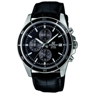 Zegarek męski Casio Edifice EFR-526L-1AVUEF na czarnym pasku, czarna tarcza