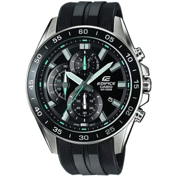 Zegarek męski Casio Edifice EFV-550P-1AVUEF na czarnym pasku, czarna tarcza
