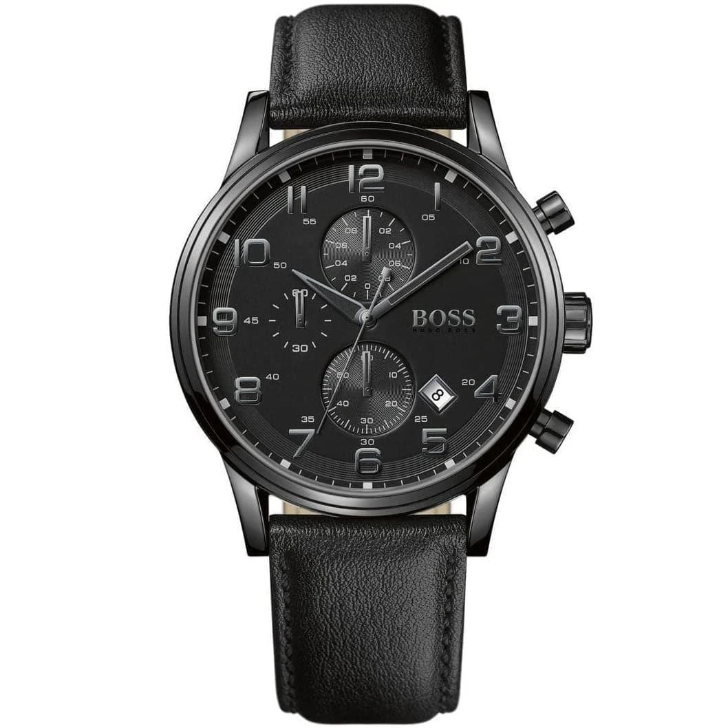 Zegarek męski Czarny Hugo Boss 1512567 AEROLINER Zegarek męski Czarny Hugo Boss 1512567 AEROLINER
