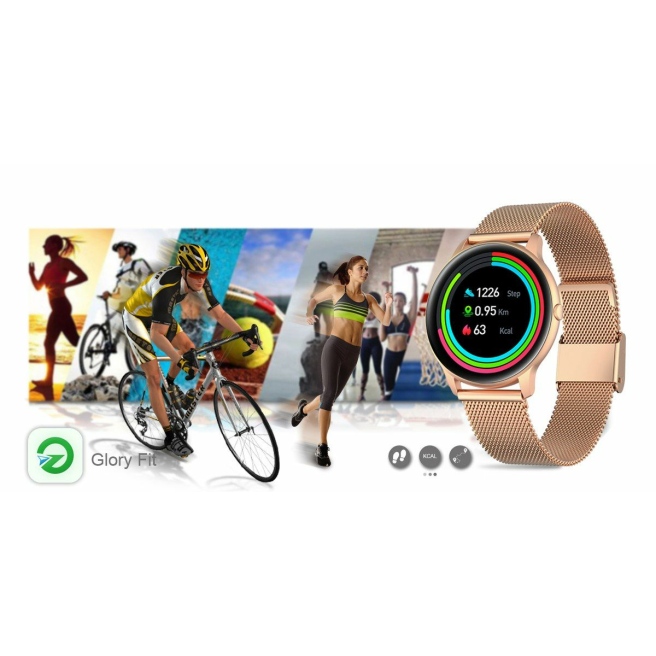 Damski Smartwatch G.Rossi SW015-4 Różowe złoto