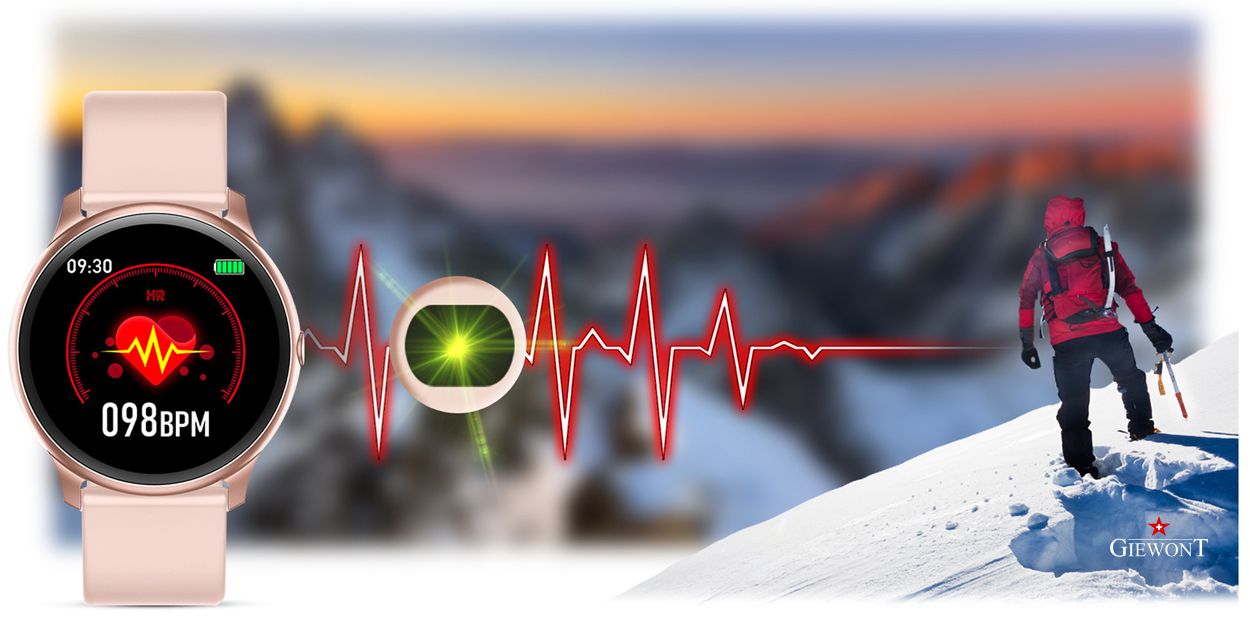 Różowy Smartwatch Giewont GW100-5 Pasek silikonowy - obrazek 16 Różowy Smartwatch Giewont GW100-5 Pasek silikonowy - obrazek 16