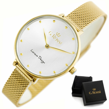 Zegarek damski Złoty G.Rossi 11890B3-3D1 + BOX