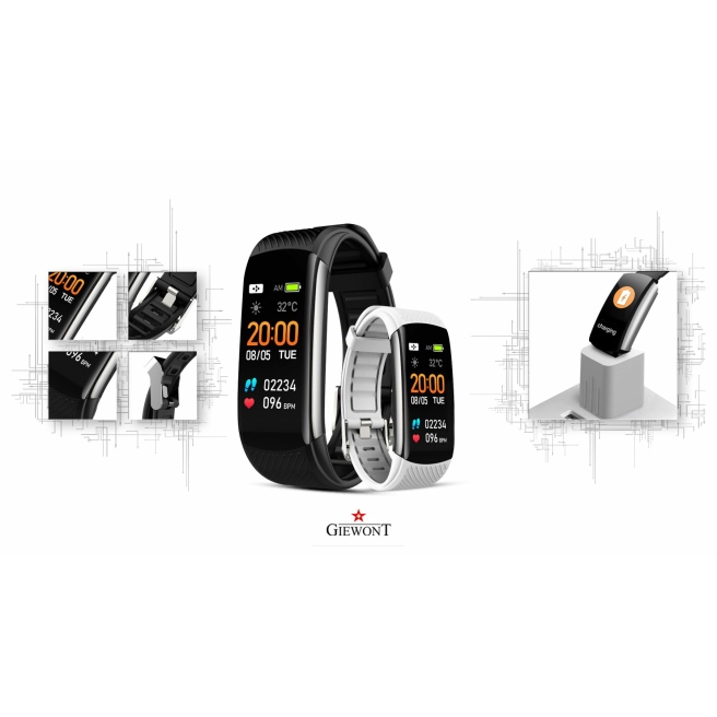 Smartband Giewont GW200-1 + dodatkowy czerwony pasek