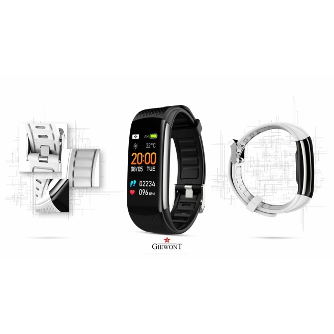 Smartband Giewont GW200-1 + dodatkowy czerwony pasek