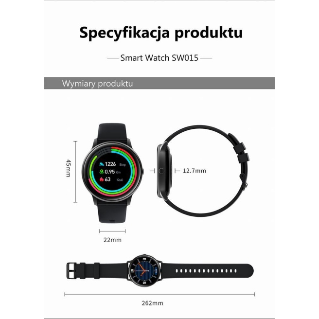 Damski Smartwatch G.Rossi SW015-4 Różowe złoto