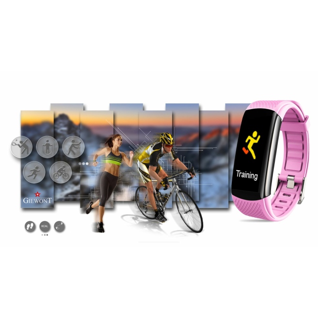 Smartband Giewont GW200-3 + dodatkowy burgundowy pasek