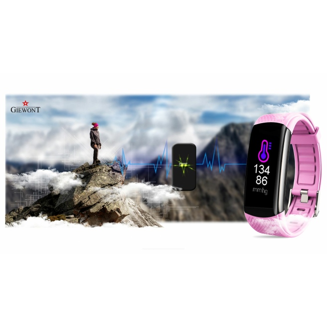 Smartband Giewont GW200-3 + dodatkowy burgundowy pasek
