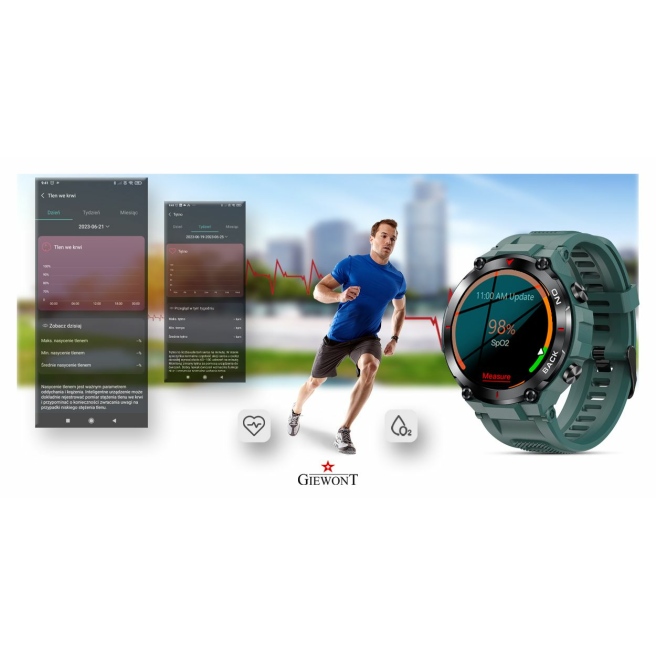 Smartwatch Giewont GW460-2 Zielony