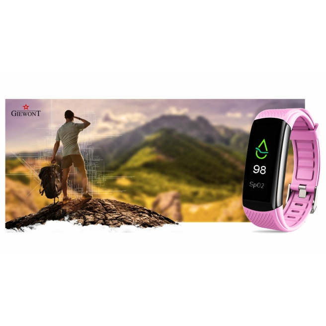 Smartband Giewont GW200-3 + dodatkowy burgundowy pasek