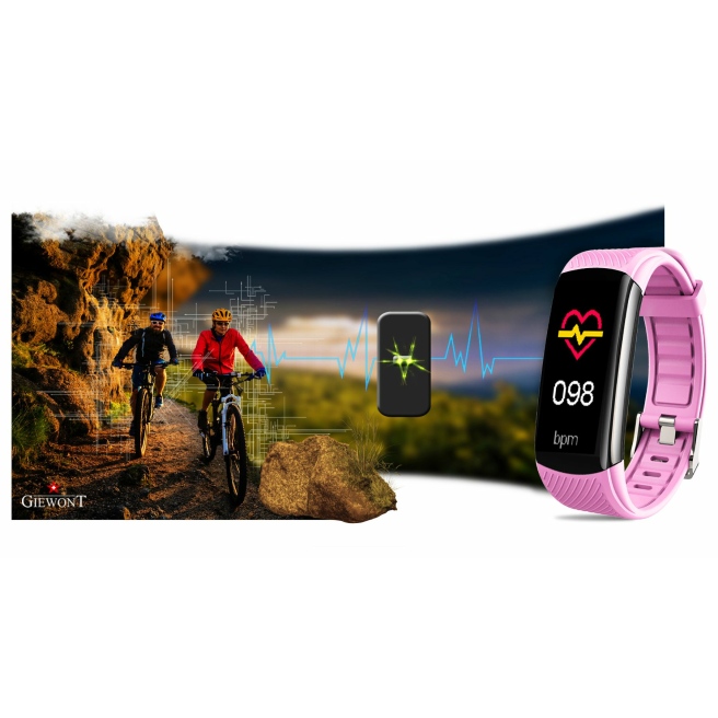 Smartband Giewont GW200-3 + dodatkowy burgundowy pasek