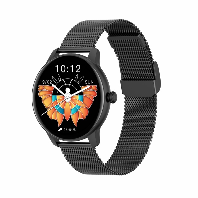 Smartwatch damski G.Rossi SW020-2 Czarna bransoleta mesh
