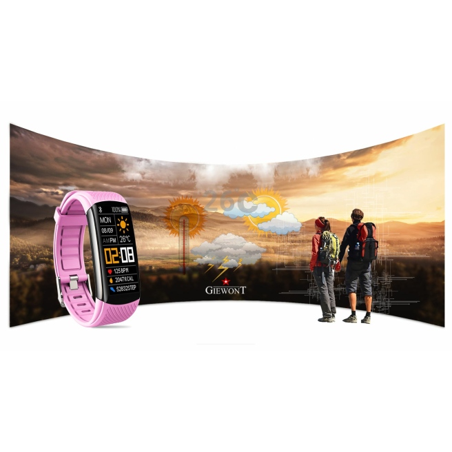 Smartband Giewont GW200-3 + dodatkowy burgundowy pasek