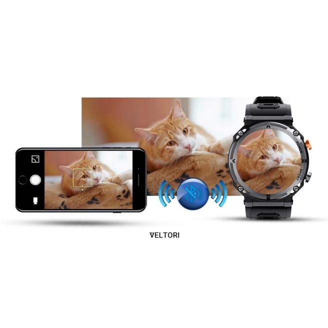 Smartwatch Veltori VT120-1 Czarny Pasek Silikonowy