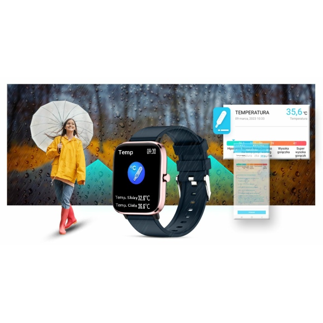 Smartwatch Giewont GW230-5 Różowe Złoto-Niebieski