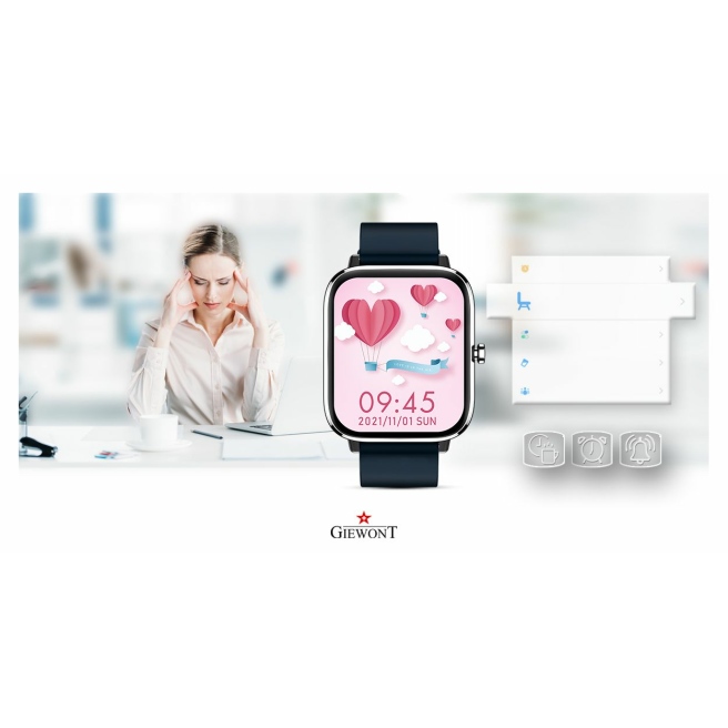 Smartwatch Giewont GW230-4 Srebrno-Niebieski