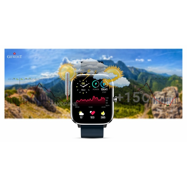 Smartwatch Giewont GW230-4 Srebrno-Niebieski