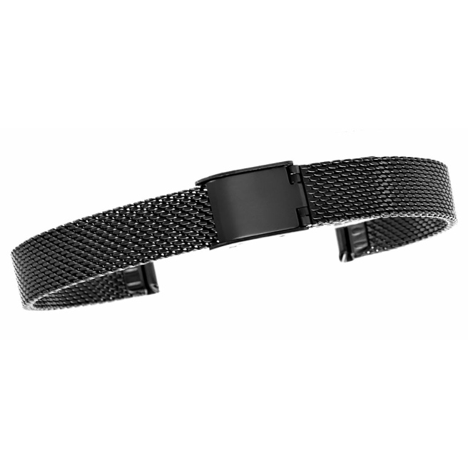 Bransoleta IPB Czarna Mesh 8mm JK8B