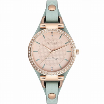 Zegarek Damski Pistacjowy skórzany pasek G.Rossi 13922A-3H3