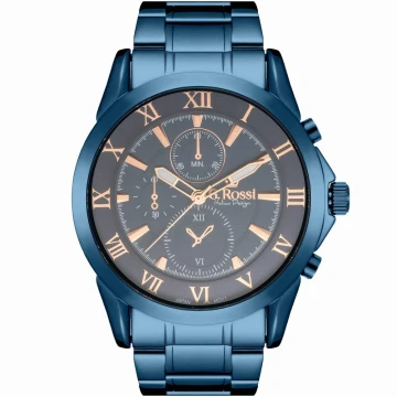 Granatowy zegarek męski 3844B-6F3 Bransoleta