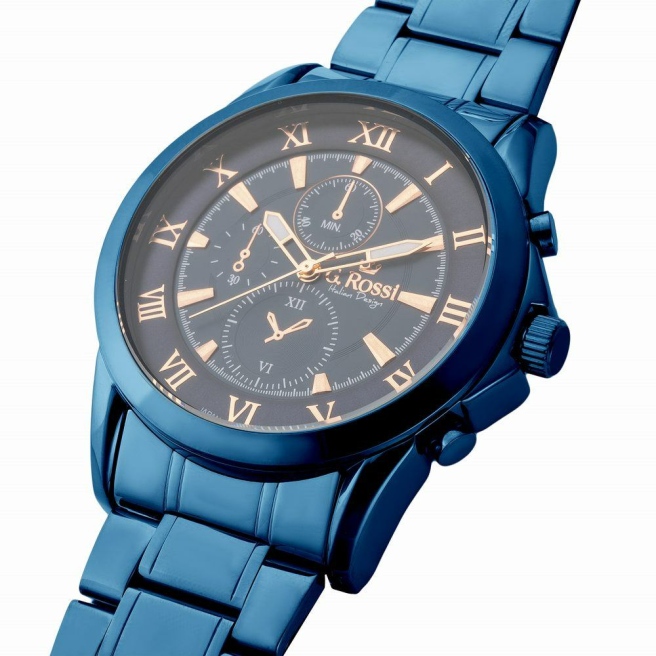 Granatowy zegarek męski 3844B-6F3 Bransoleta