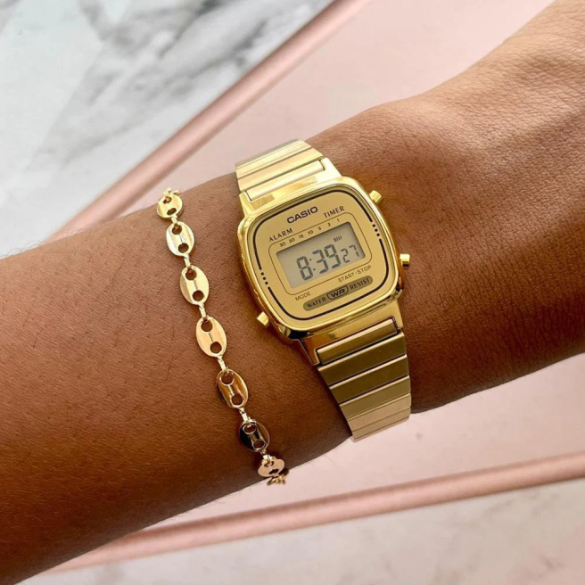Mały Zegarek damski Złoty CASIO Vintage LA670WGA-9DF