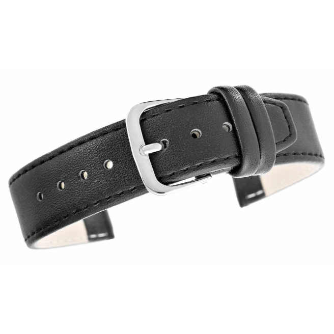 Pasek do zegarka CLASSIC - skóra 20 mm 4999-20XXL-1S Czarny