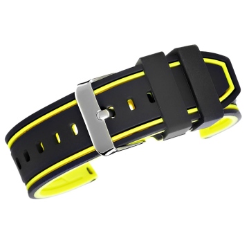 Pasek silikonowy CZARNO-ŻÓŁTY U14-24-2