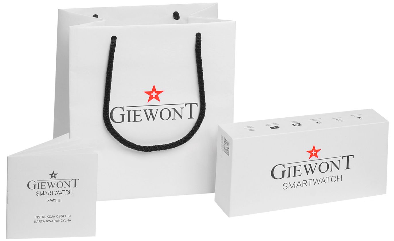 Polski Smartwatch damski Giewont GW100 - Zestaw prezentowy Polski Smartwatch damski Giewont GW100 - Zestaw prezentowy