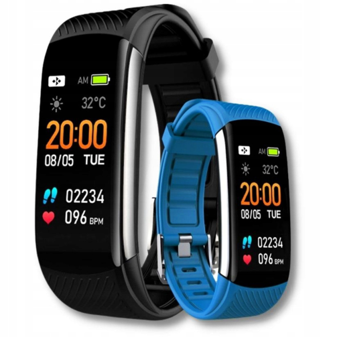 Polski Smartband Giewont z Jasnoniebieskim silikonowym paskiem