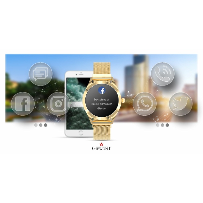 Smartwatch Damski Giewont Dodatkowy Pasek GW300 1 15