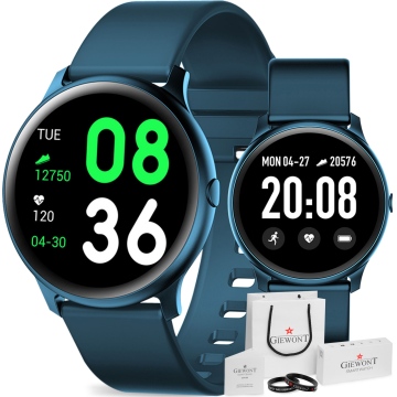 Niebieski Smartwatch Giewont GW100-4 Pasek silikonowy