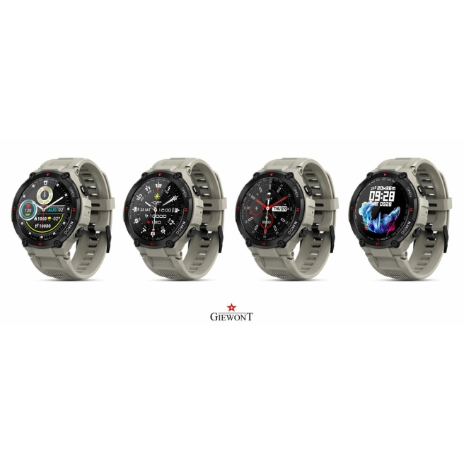 Smartwatch Męski Giewont GW430-2 Szary - Mikrofon i głośnik