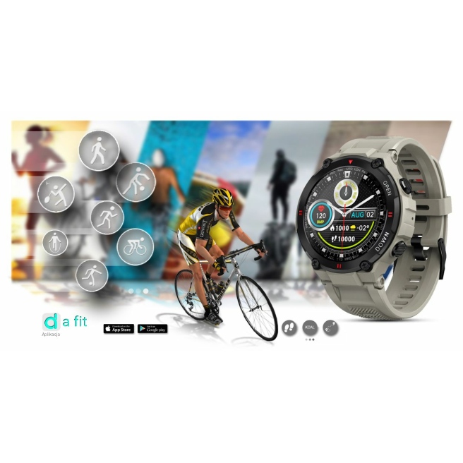 Smartwatch Męski Giewont GW430-2 Szary - Mikrofon i głośnik