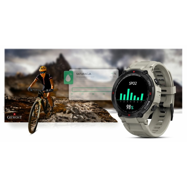 Smartwatch Męski Giewont GW430-2 Szary - Mikrofon i głośnik