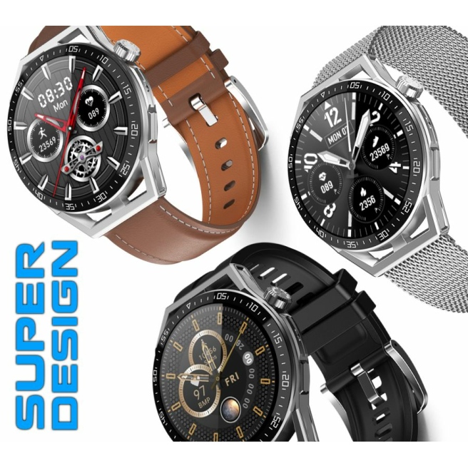 Smartwatch  Rubicon RNCE88-2 Czarny- Czarny Pasek Silikonowy + Czarna Bransoleta